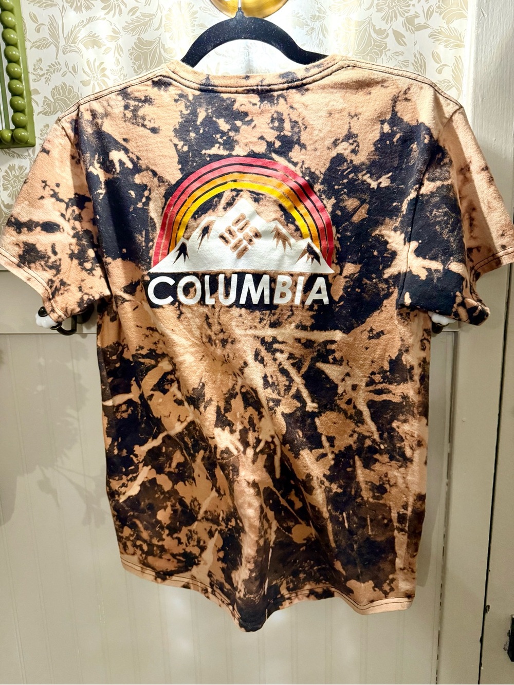 Columbia Black & Tan Tie-Dye Logo Tee
